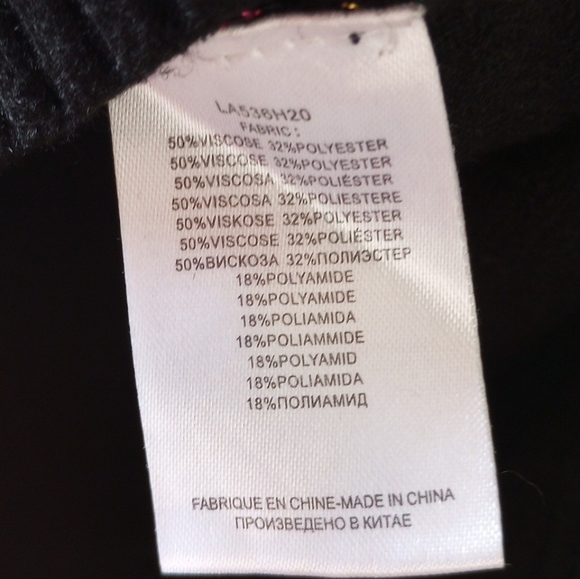 NWOT Medium Chic Black Glitter Mock Neck Sweater - Picture 5 of 7